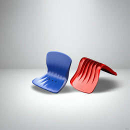 Сидение пластиковое 4 крепления (цвет на выбор)